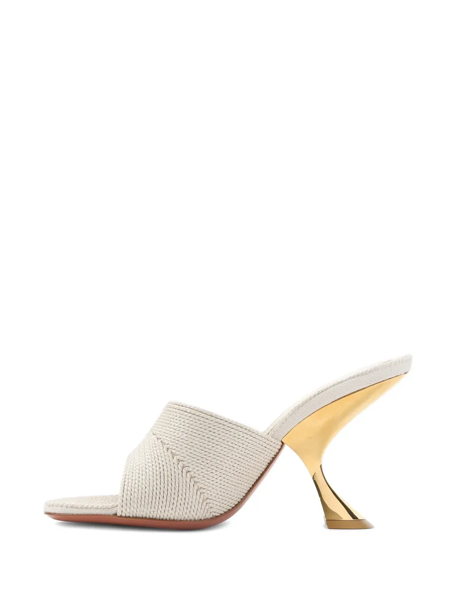 90mm leather heeled sandals 5