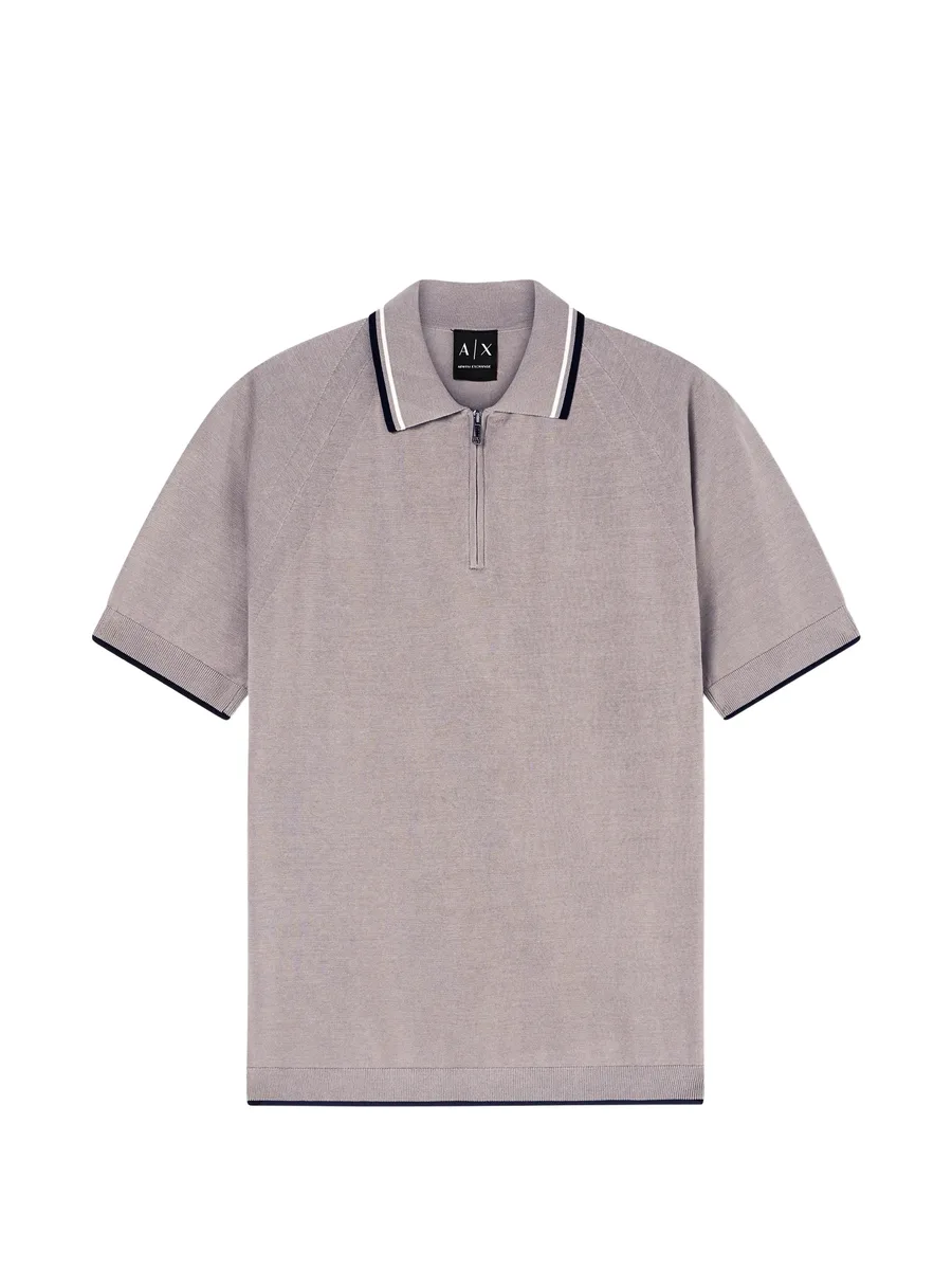zip-fastening knit polo shirt 1