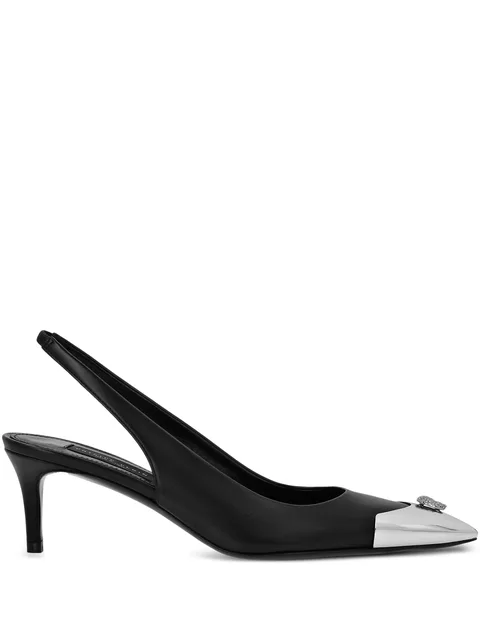 Skull Strass slingback pumps