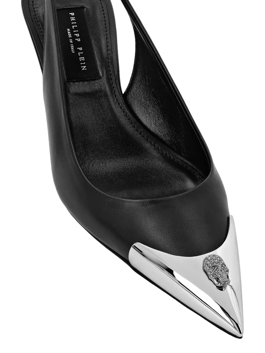 Skull Strass slingback pumps 6