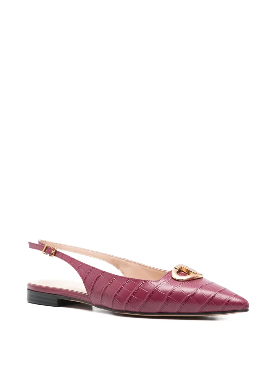 crocodile-effect slingback pumps 4