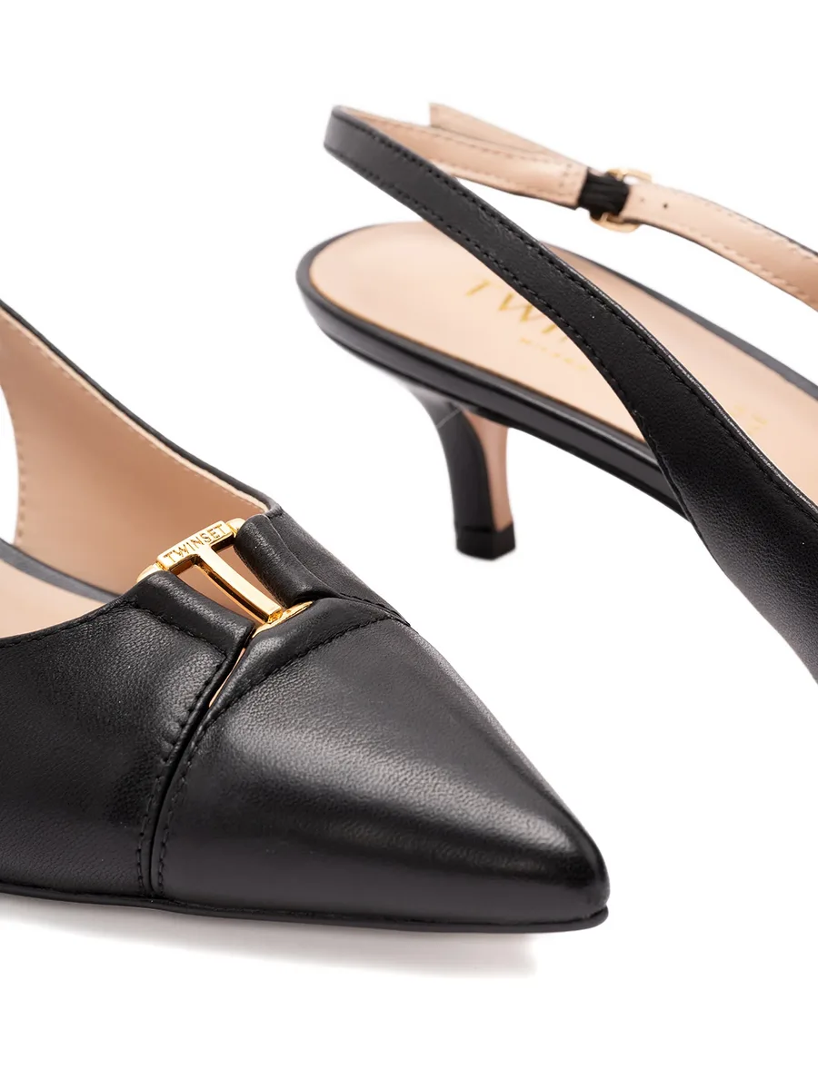 buckle kitten heel pumps 8