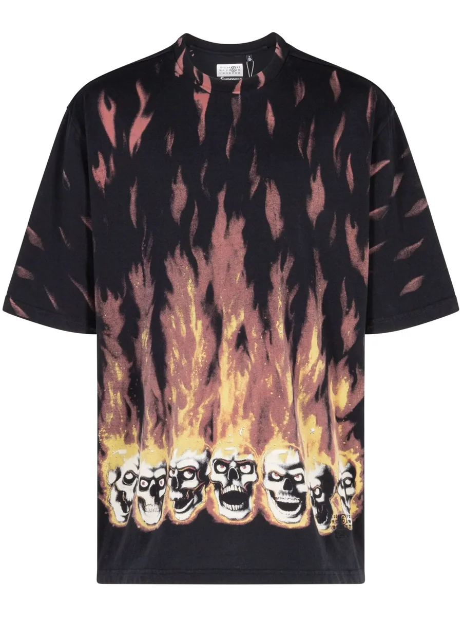 x MM6 Maison Margiela flame-print T-shirt 2
