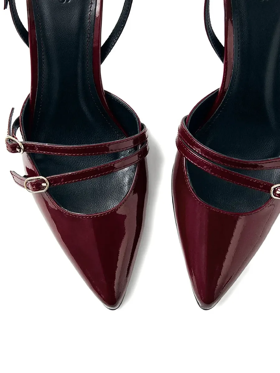 75mm leather heeled pumps 7