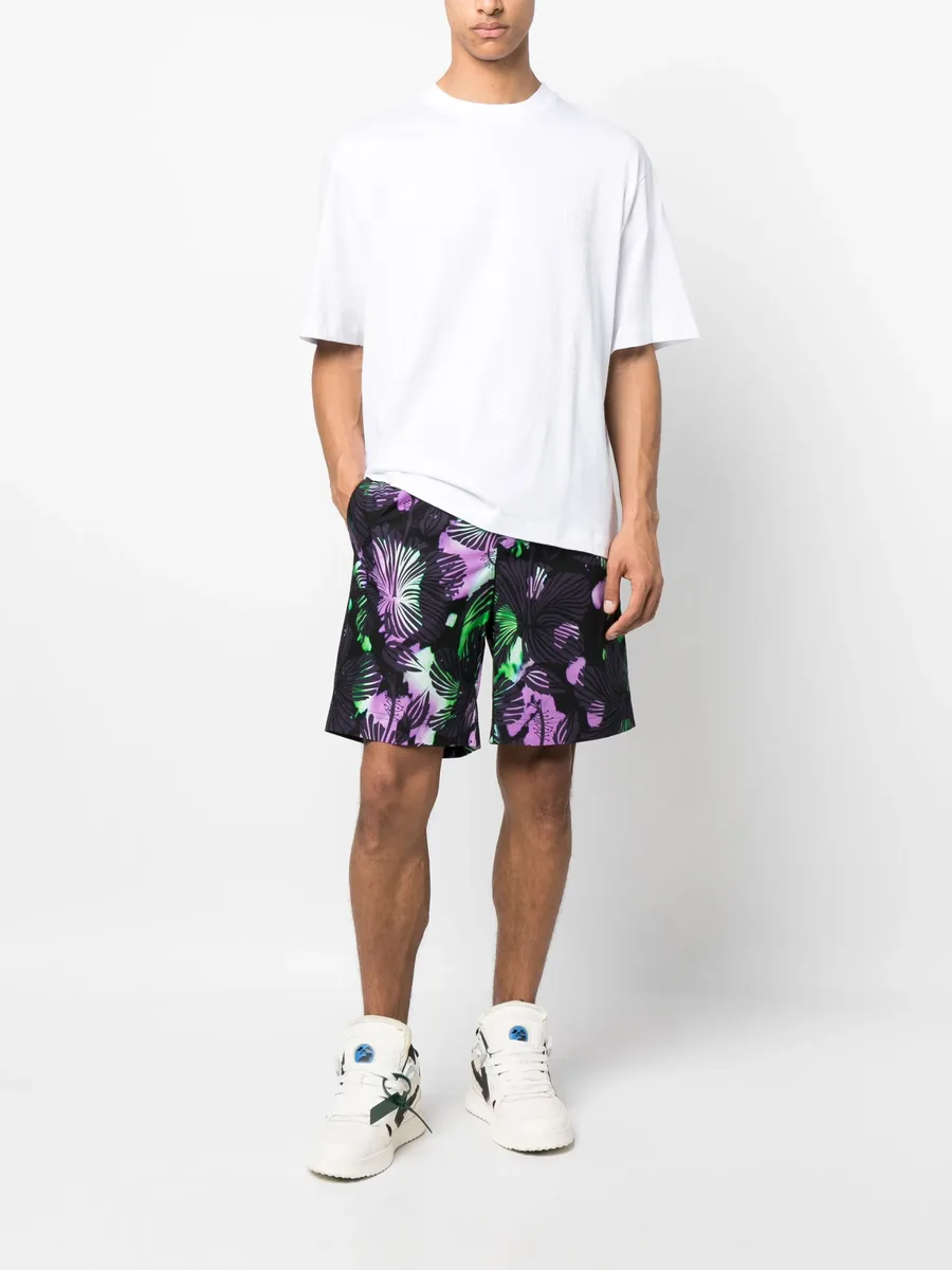 abstract-print cotton bermuda shorts 4