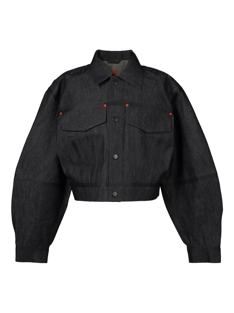 embossed denim jacket 1