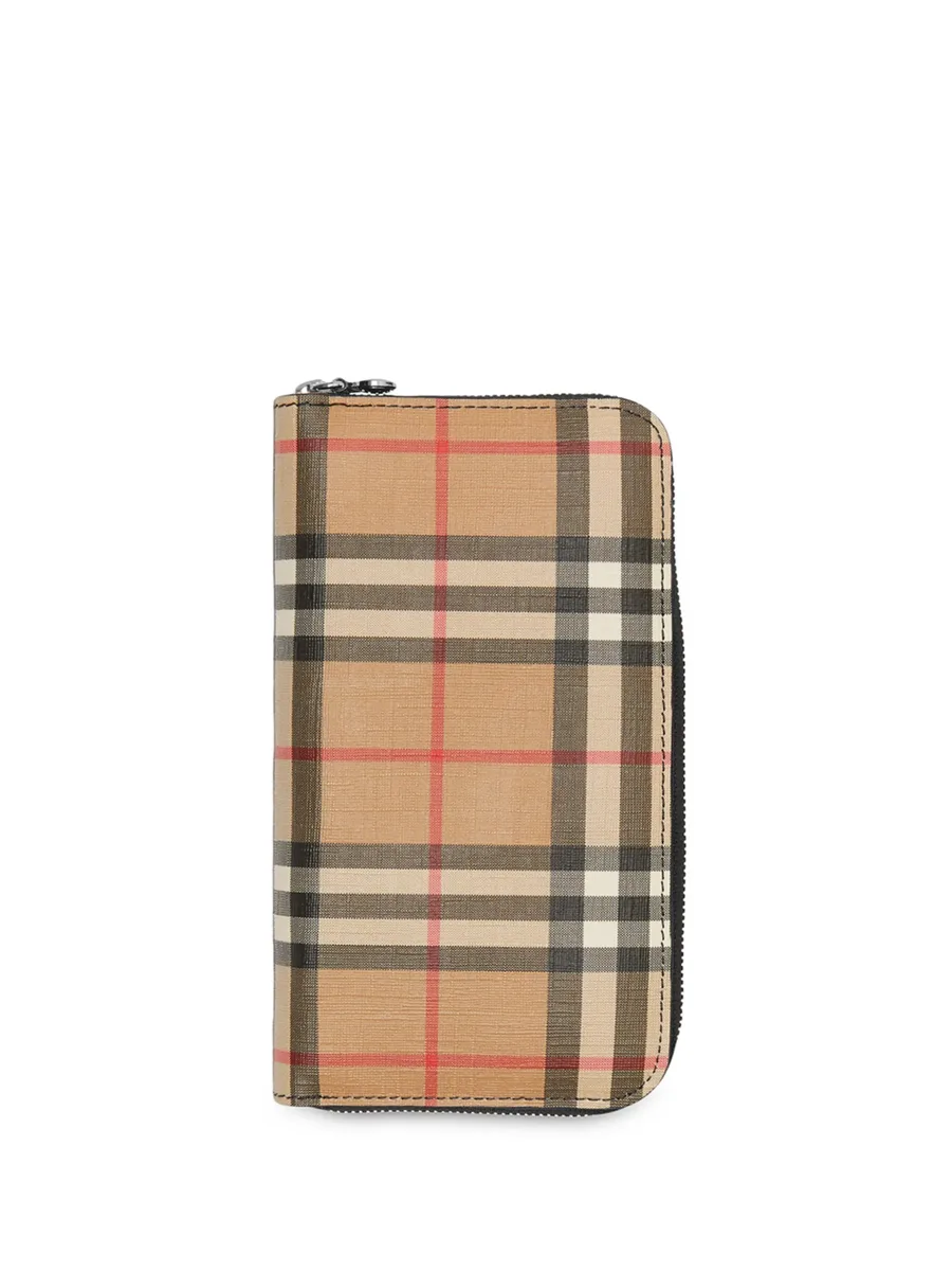 кошелек в клетку Vintage Check с круговой молнией 1