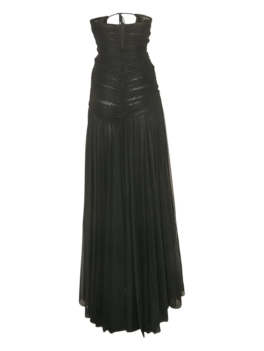 halterneck ruched dress 2