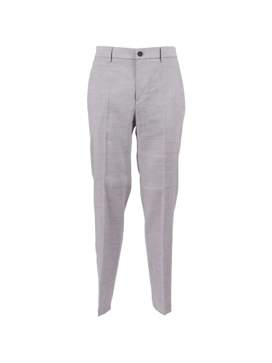 elasticated-waistband tailored trousers 1
