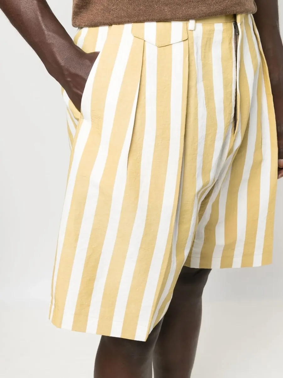 stripe-print shorts 10