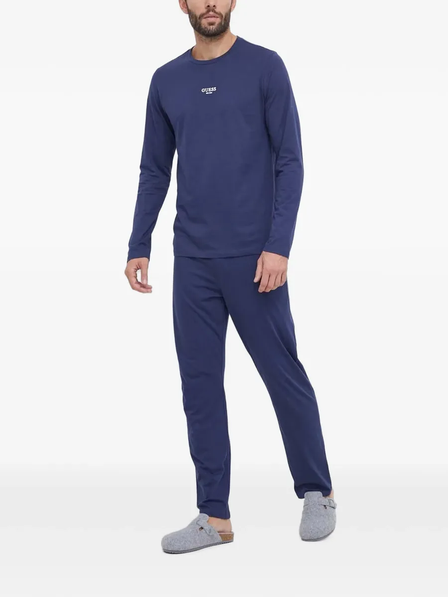 logo-print long-sleeve pajamas 2