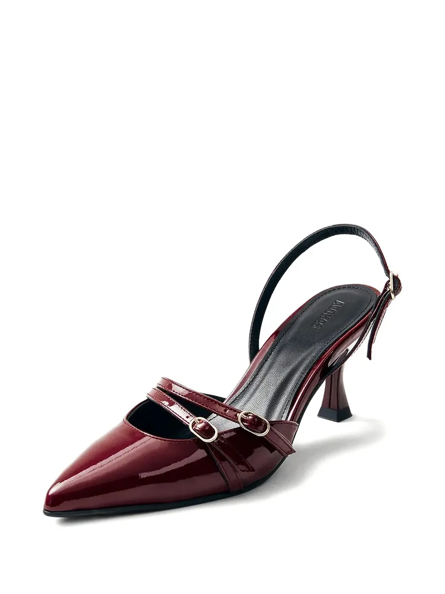 75mm leather heeled pumps 4