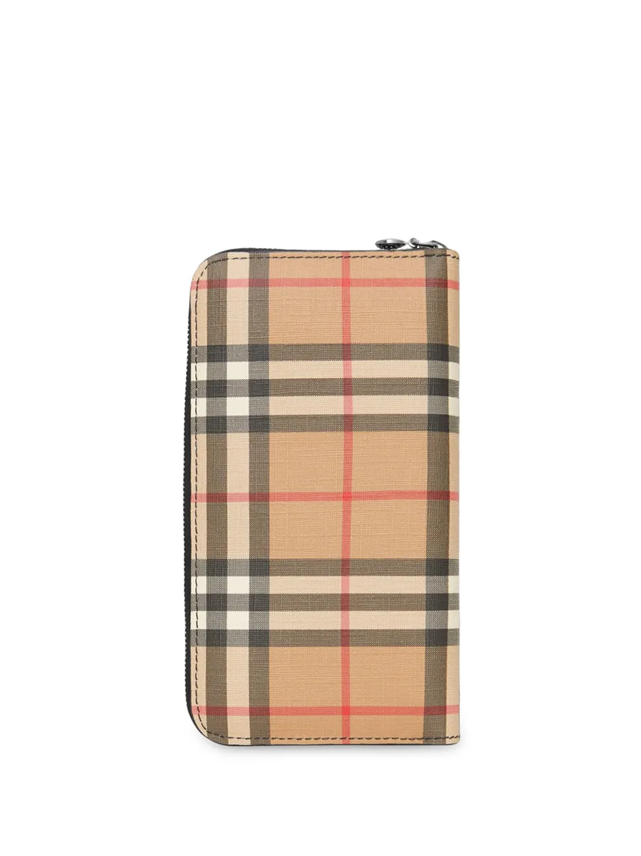 кошелек в клетку Vintage Check с круговой молнией 3