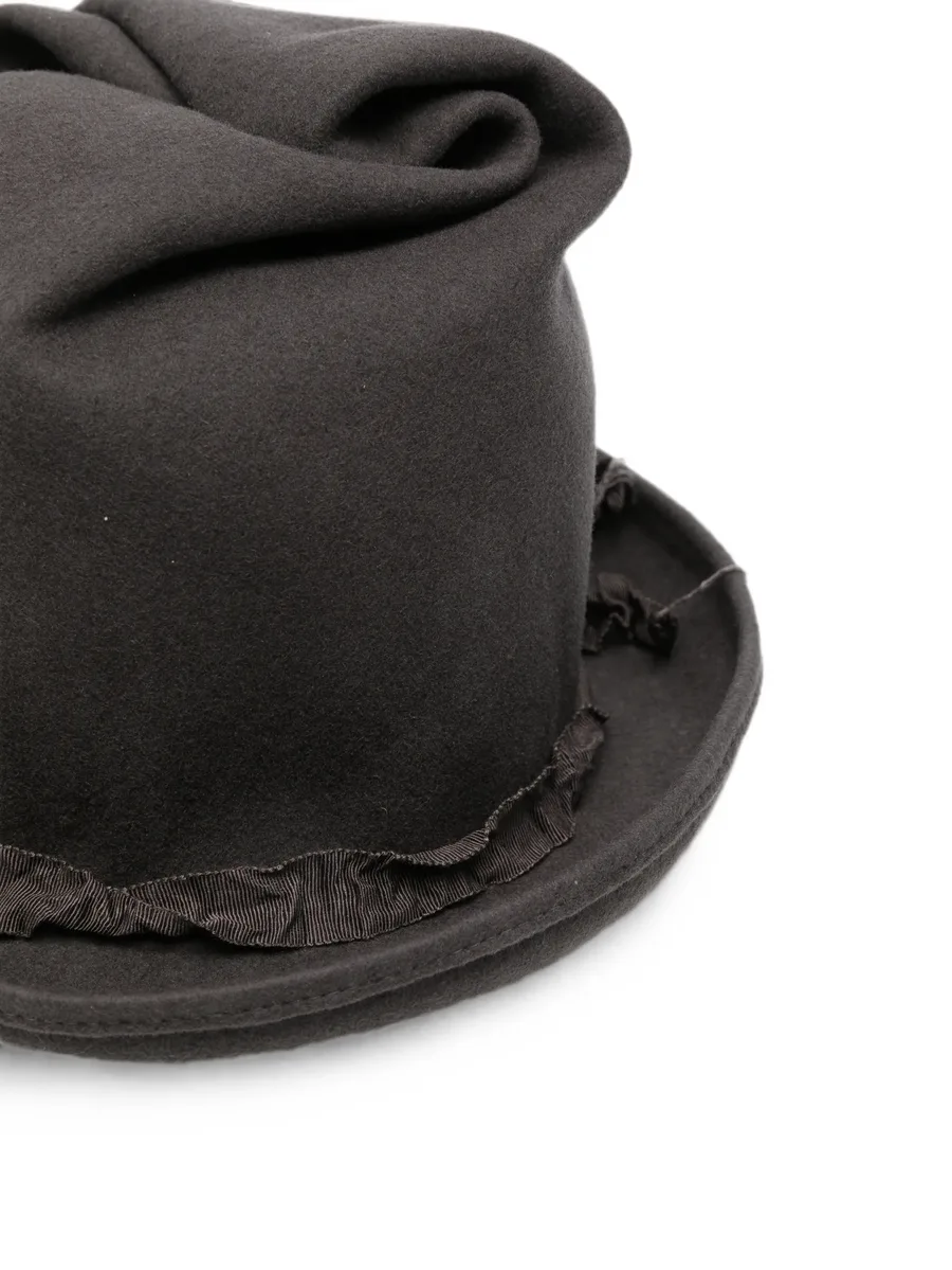 ruffled-trim fedora hat 3