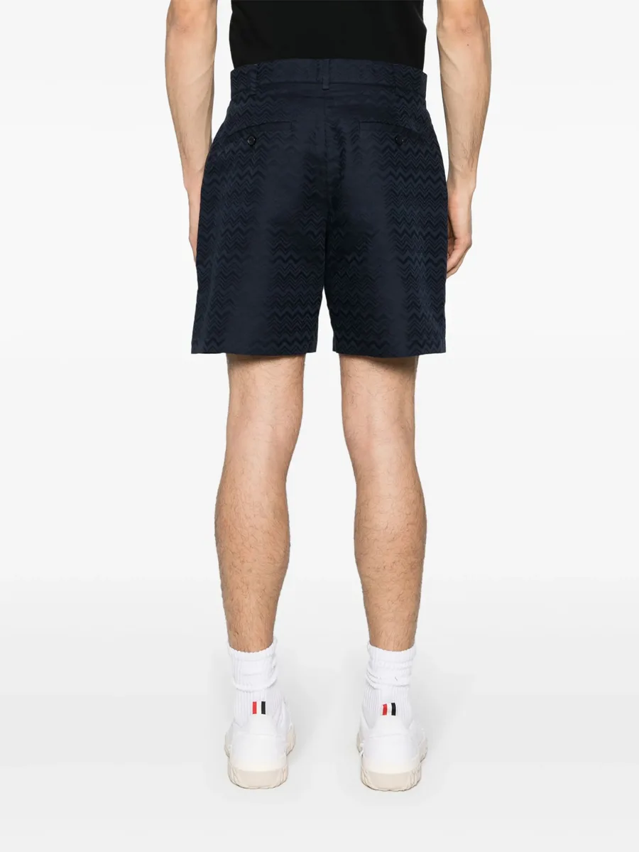 chevron-jacquard chino shorts 7