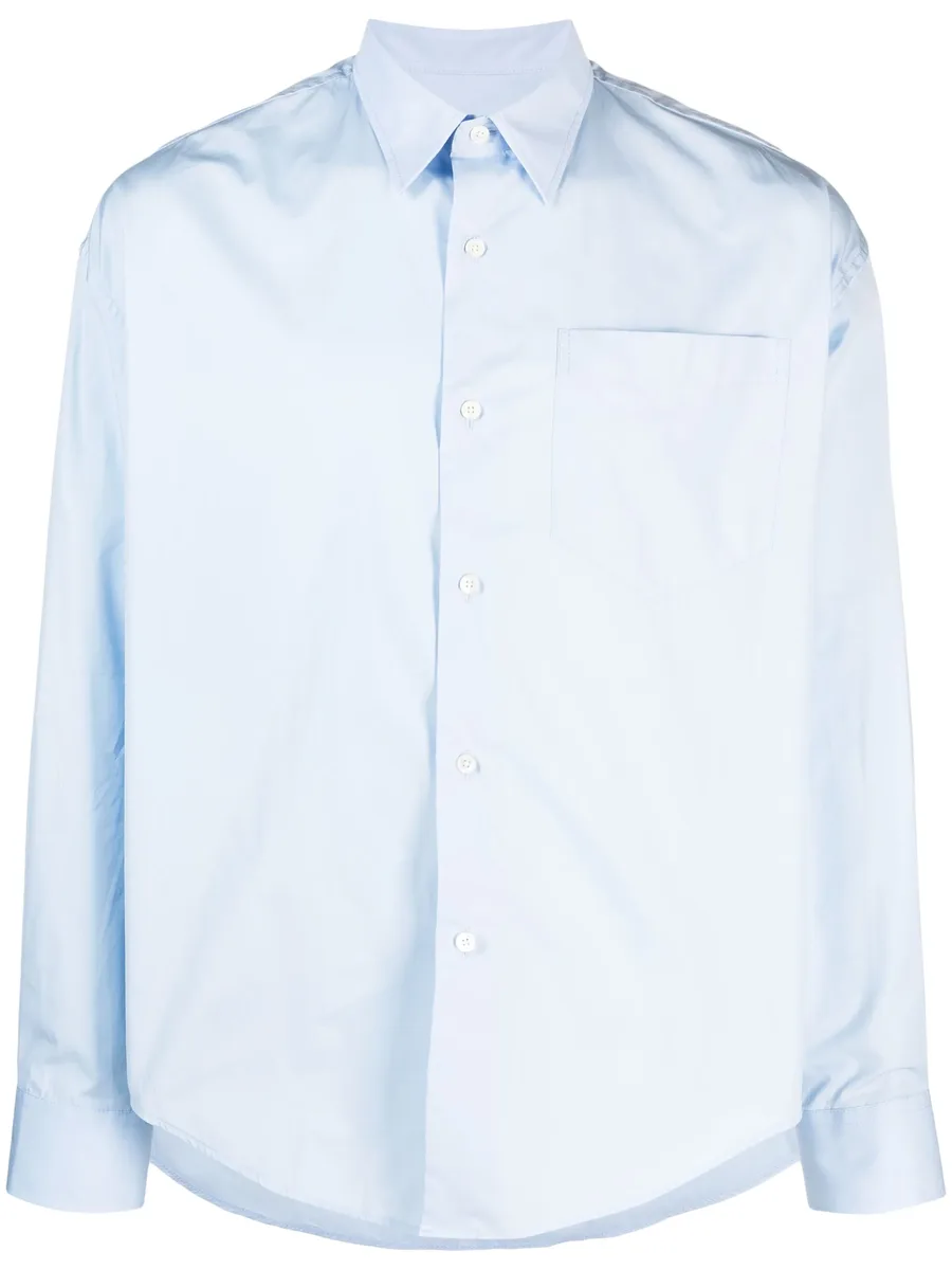 Ami de Coeur-embroidered cotton shirt 1