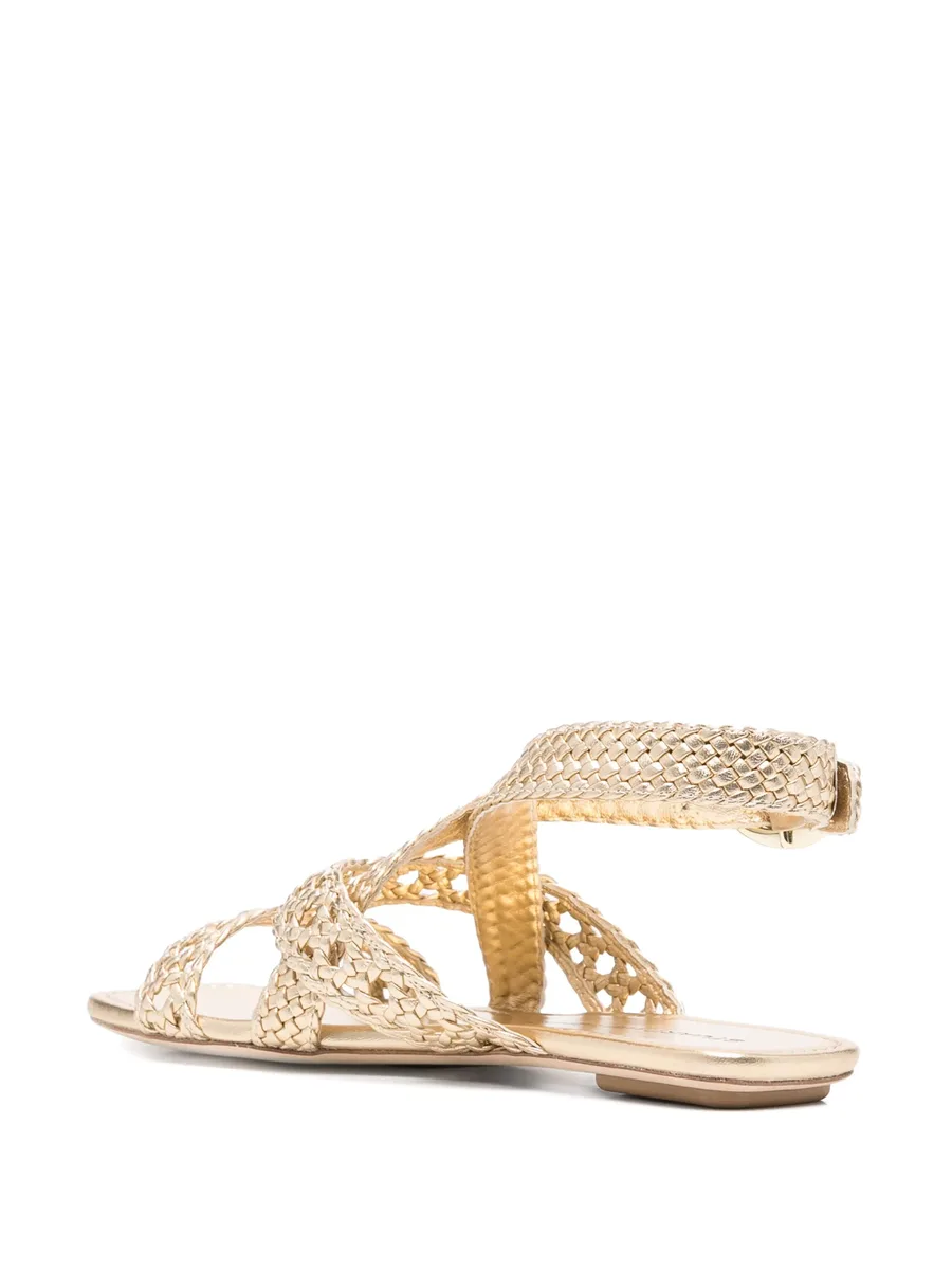 Thea leather flat sandals 5