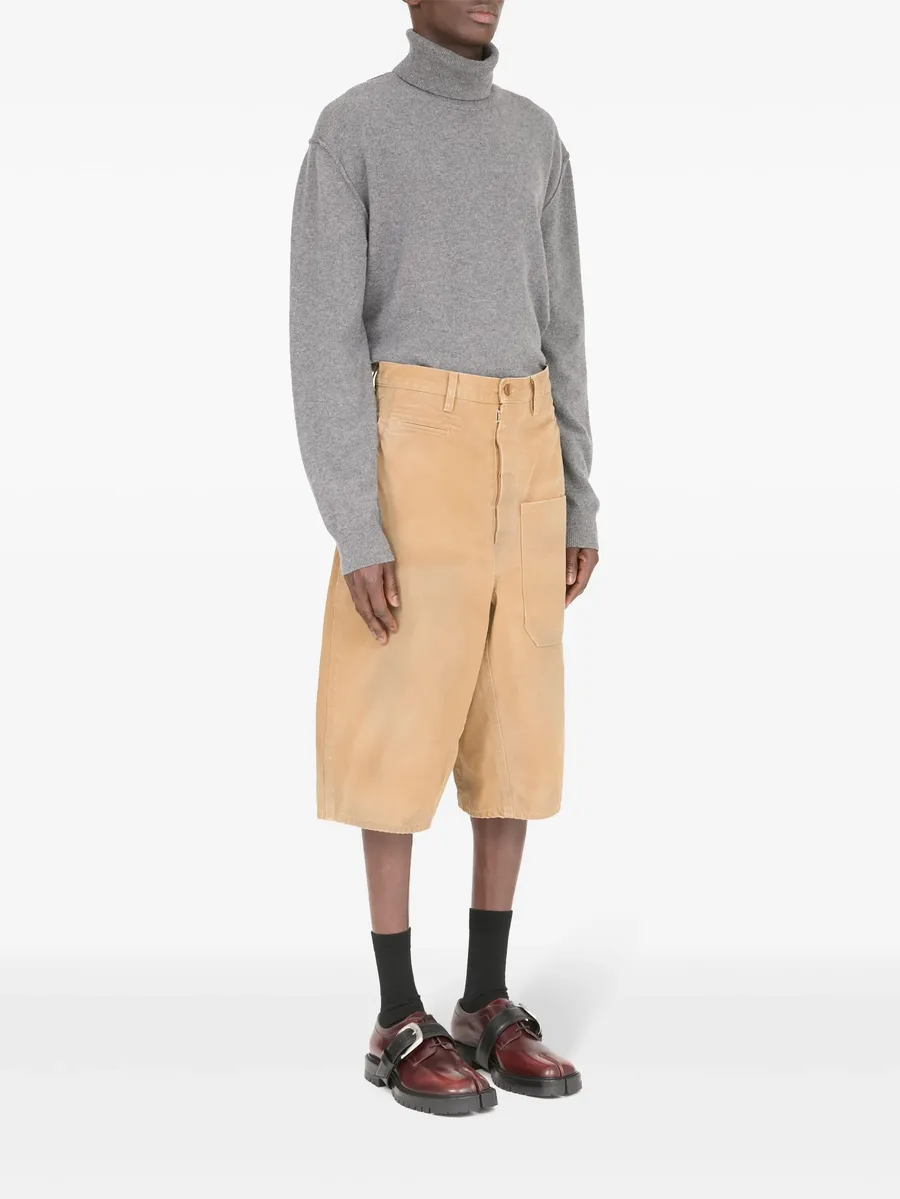 high-waisted cotton shorts 6