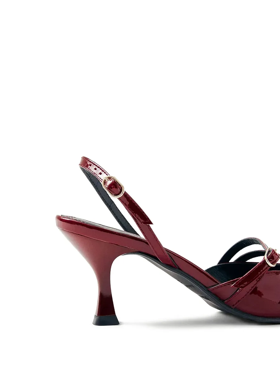 75mm leather heeled pumps 9