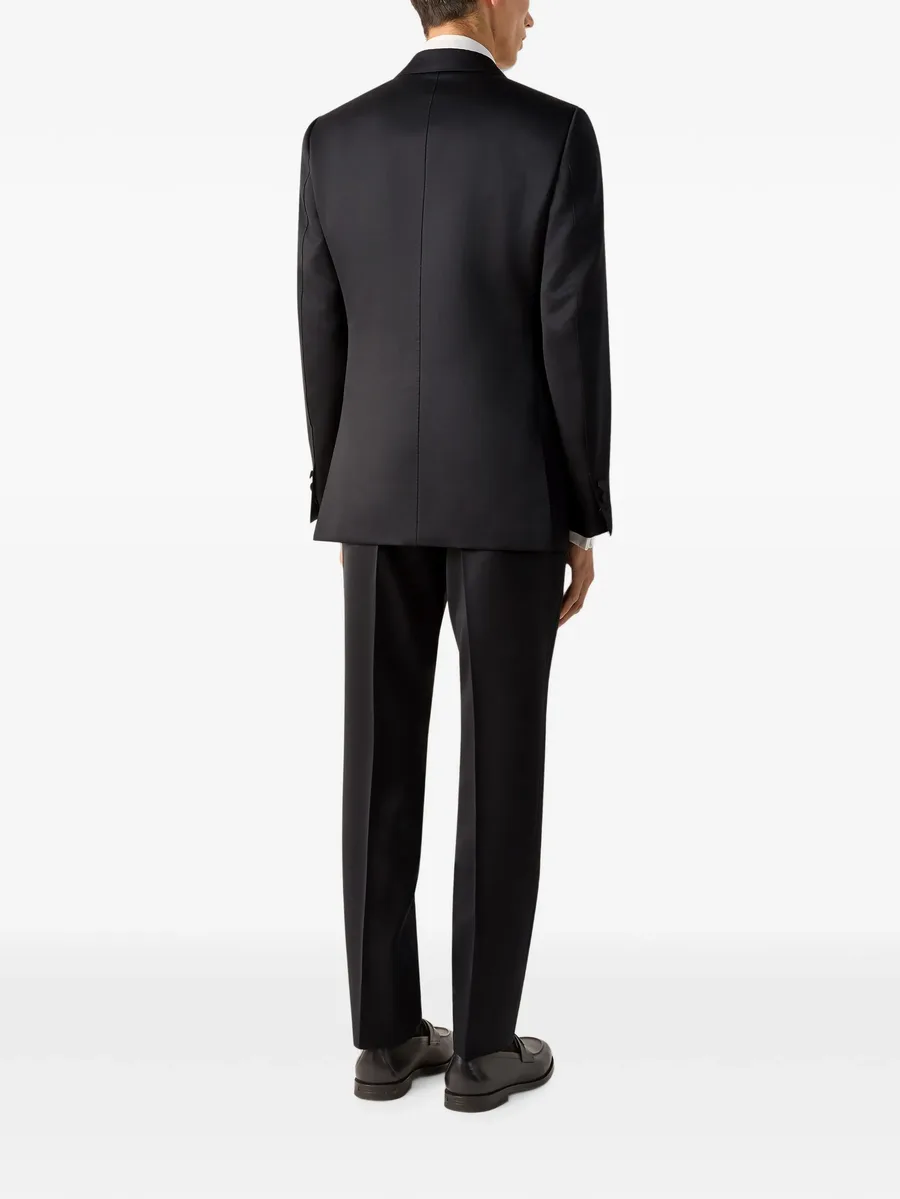 black Trofeo 120mila wool and mohair evening suit 3