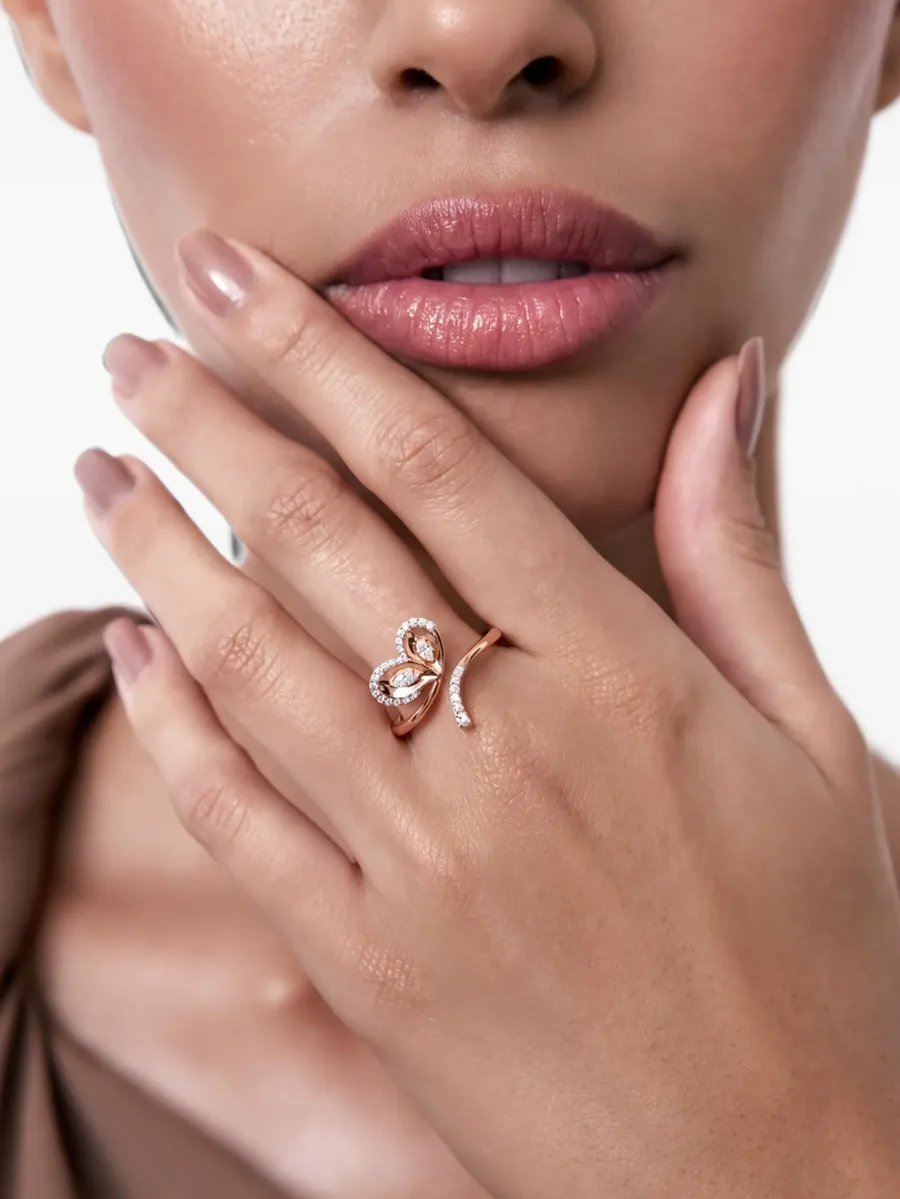 diamond double-drop ring 2