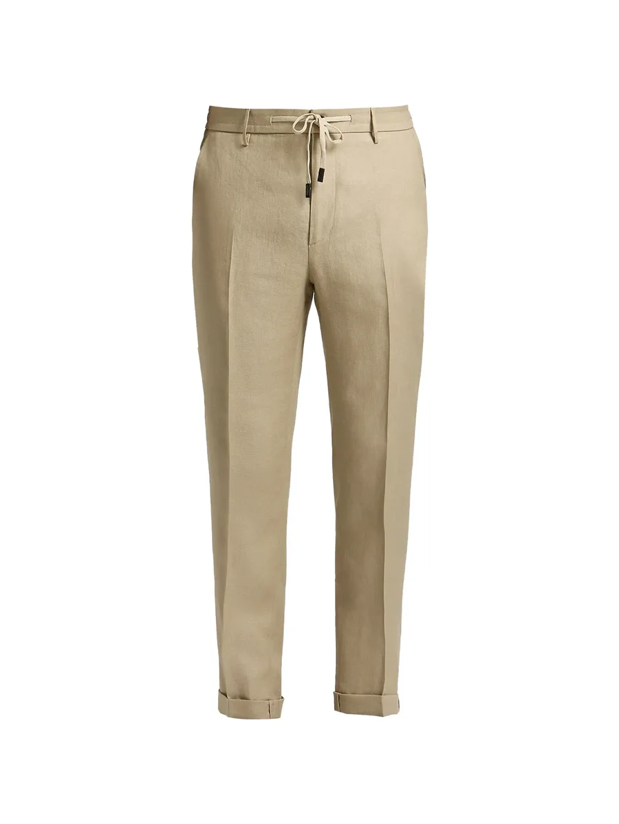 pleated drawstring trousers 1