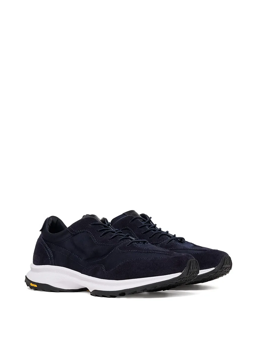 lace-up suede trainers 3