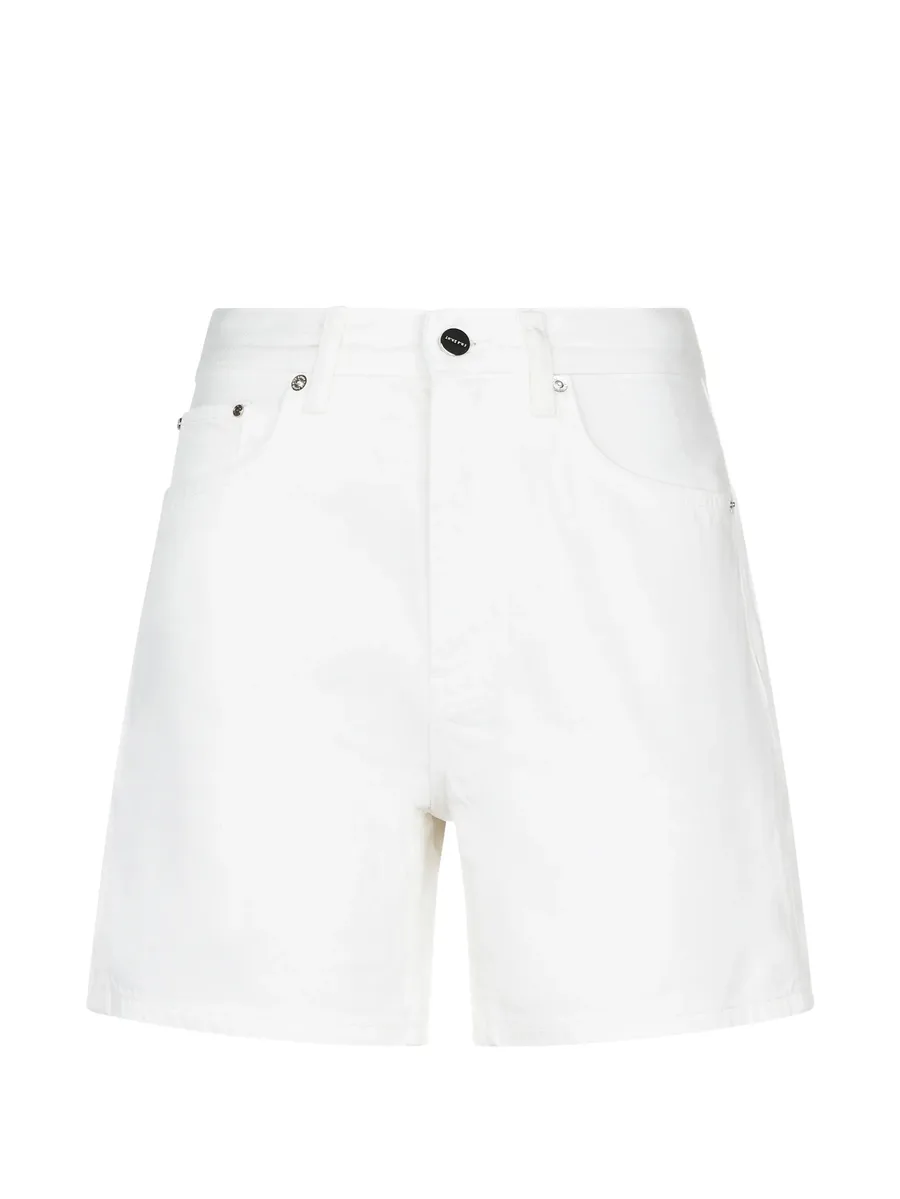 Kat logo-patch denim shorts 1