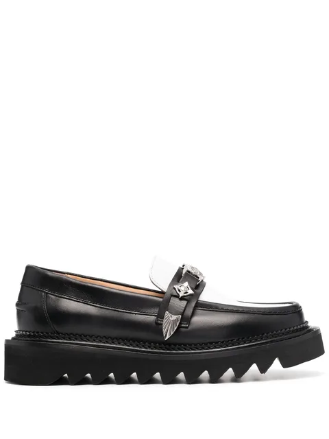buckle-detail leather loafers
