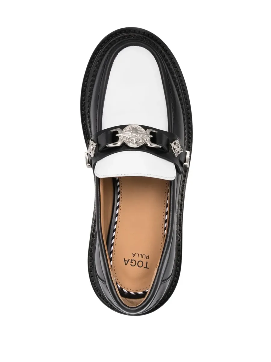buckle-detail leather loafers 7