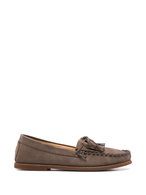 Tassia fringed nubuck loafers
