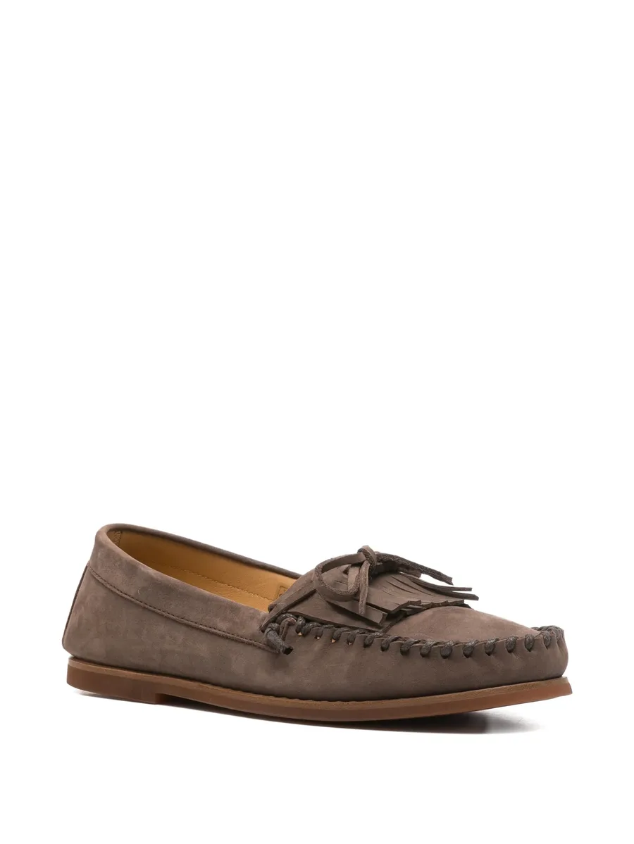 Tassia fringed nubuck loafers 4