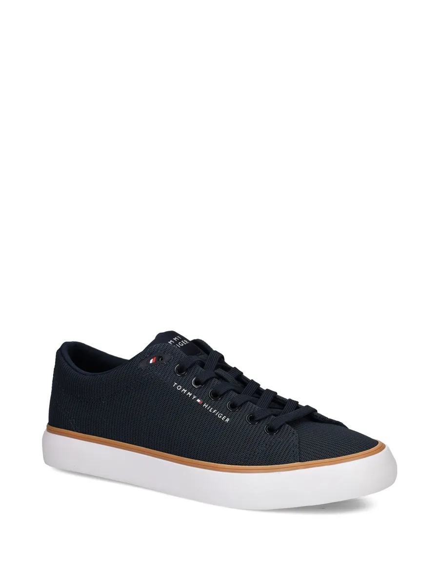 textured lace-up sneakers 3