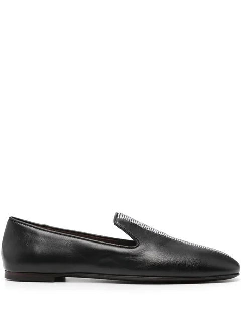 crystal-embellished loafers