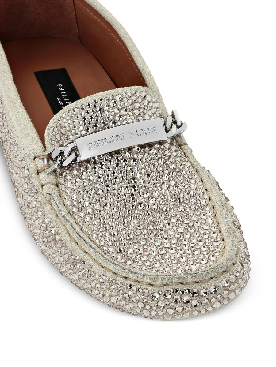 rhinestone-embellished loafers 7