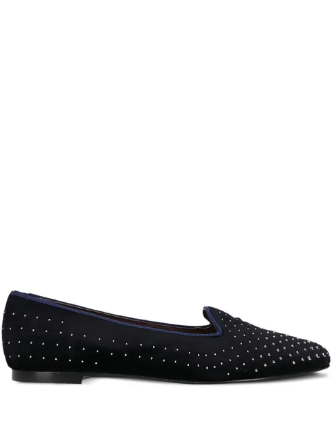 studded velvet loafers