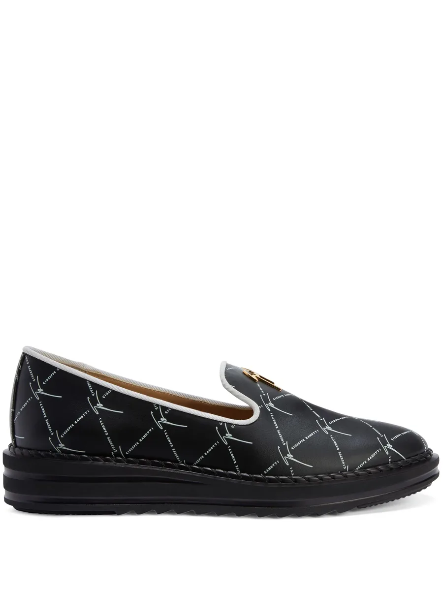 Tim logo-lettering loafers 2