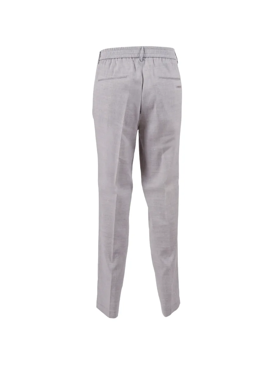 elasticated-waistband tailored trousers 6
