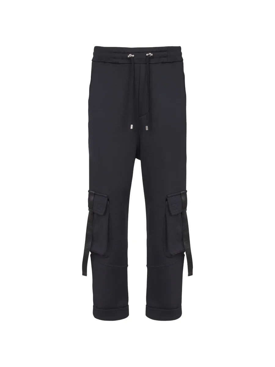 silver Balmain Vintage cargo sweatpants 2