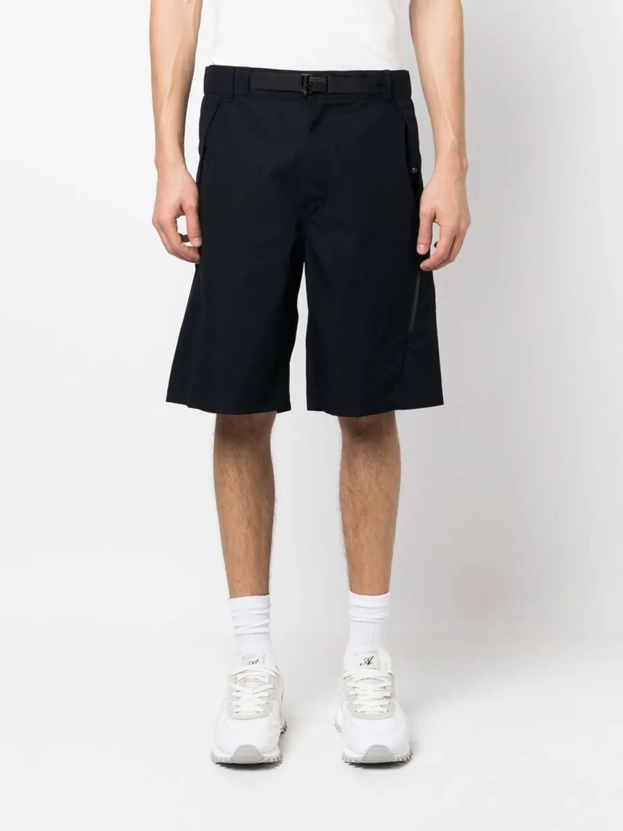 logo-print belted-waist shorts 6