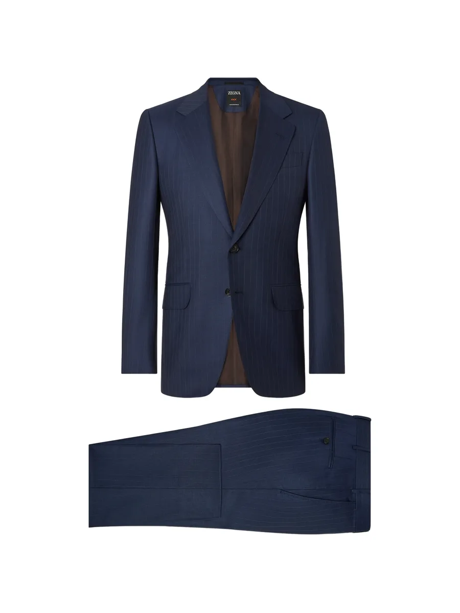 navy-blue Trofeo 120mila wool suit 1