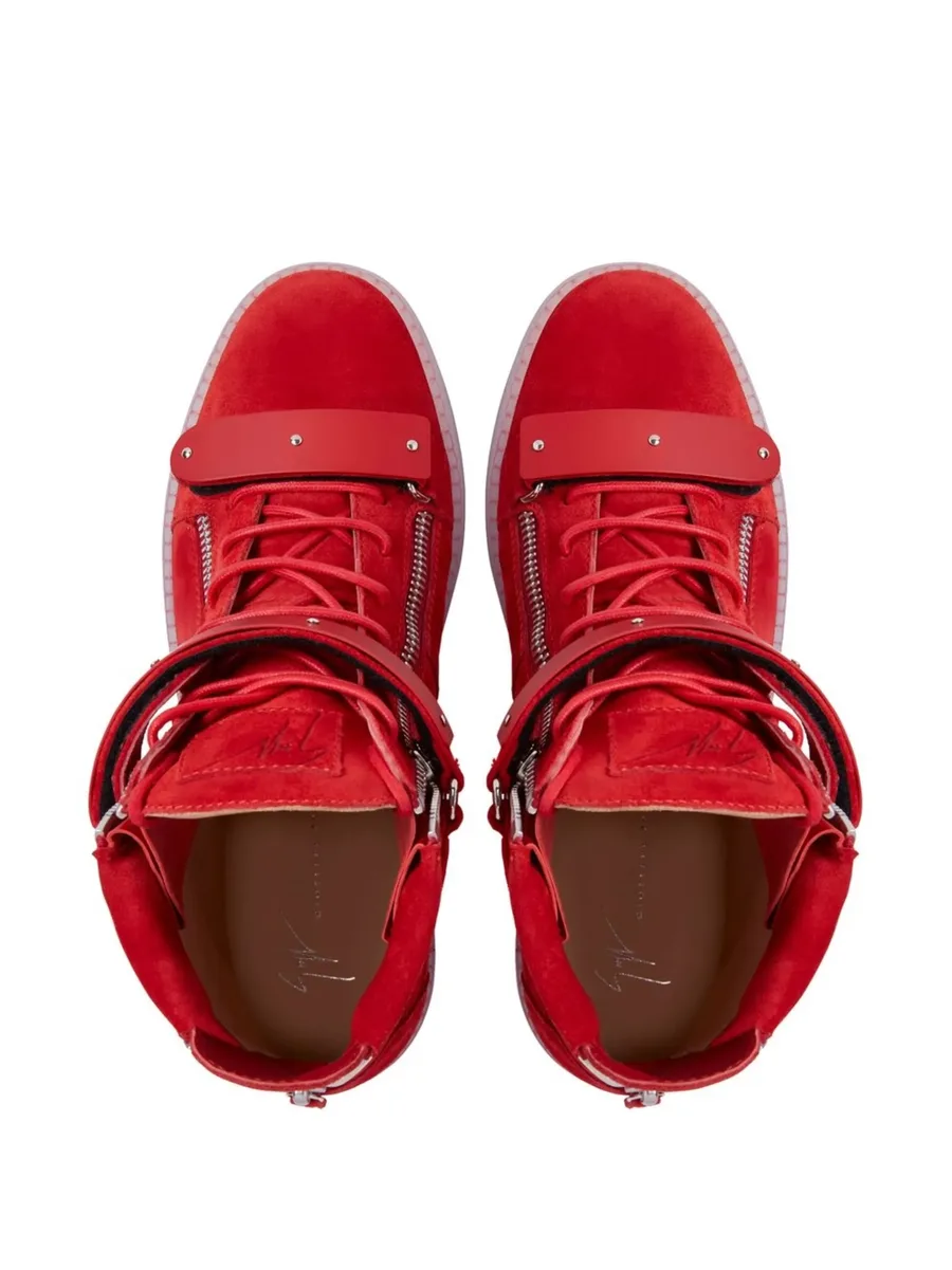 Coby velour double-straps mid-top sneakers 7
