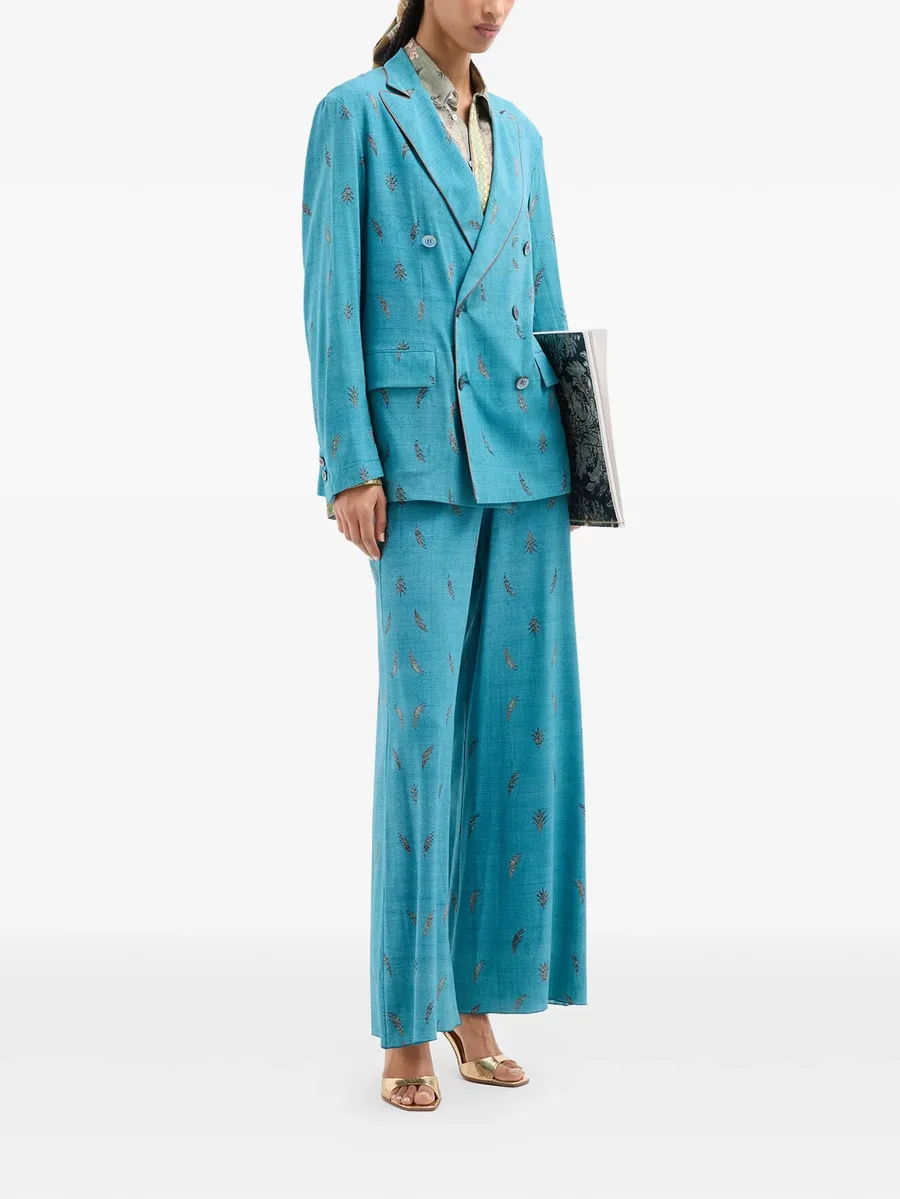 Adanastr leaf-print palazzo pants 5