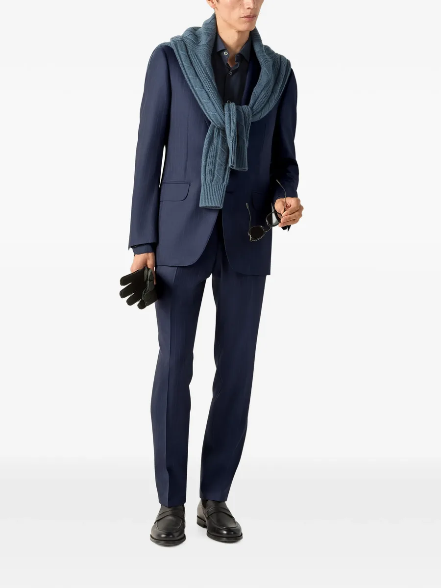 navy-blue Trofeo 120mila wool suit 2
