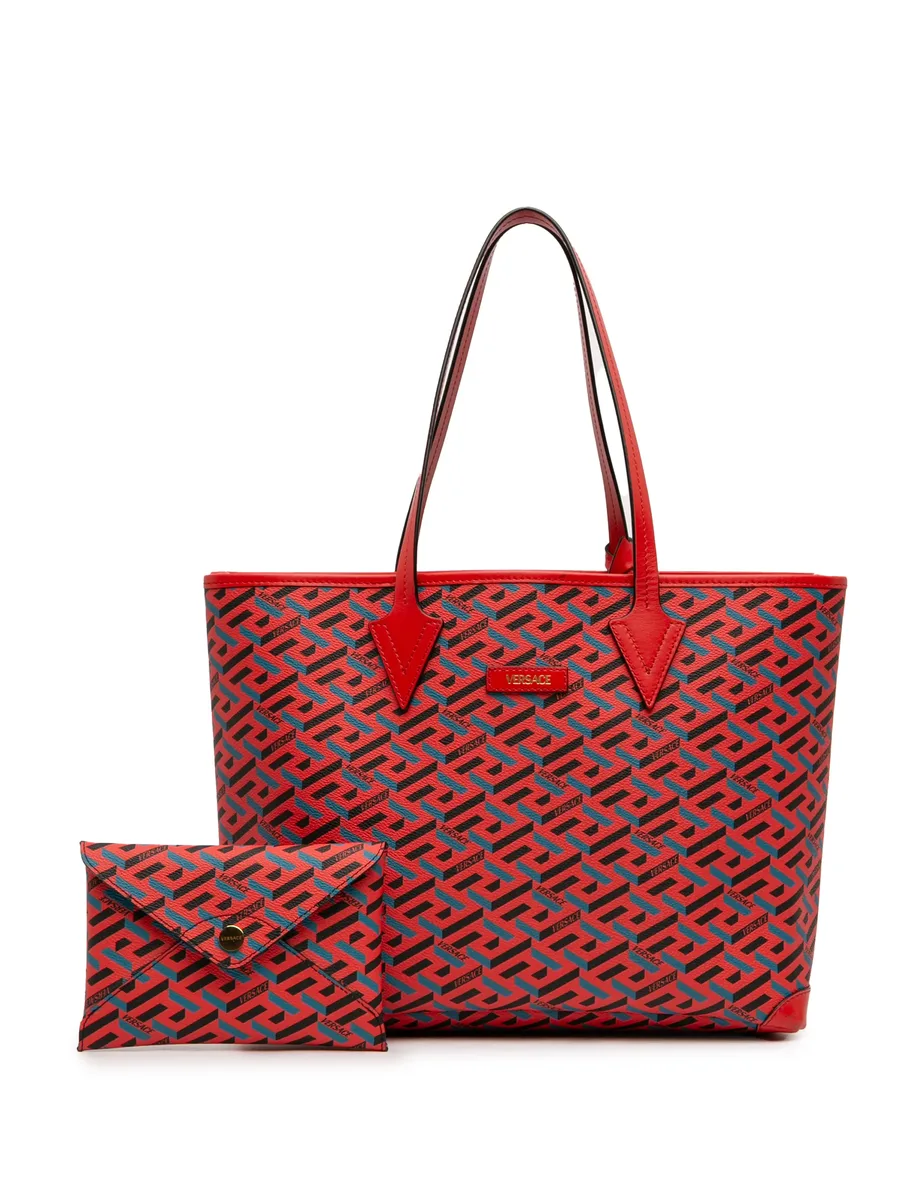 2021-2025 Coated Canvas La Greca tote bag 13