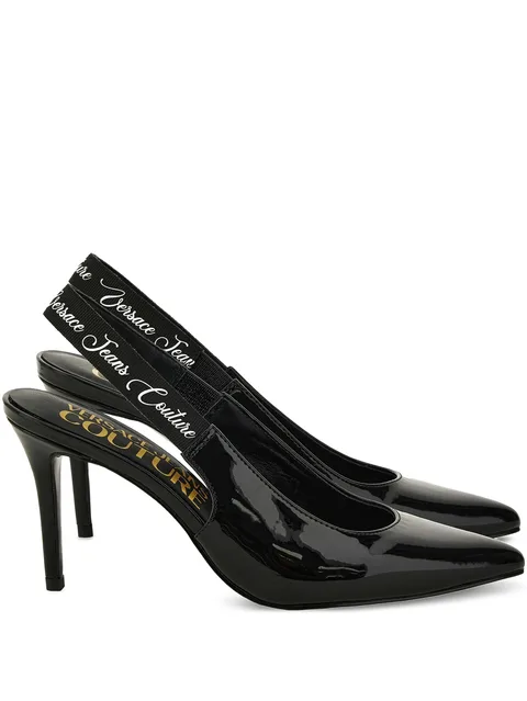 slingback patent leather pumps
