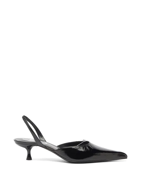 D-Ten&Half Oval D slingback pumps