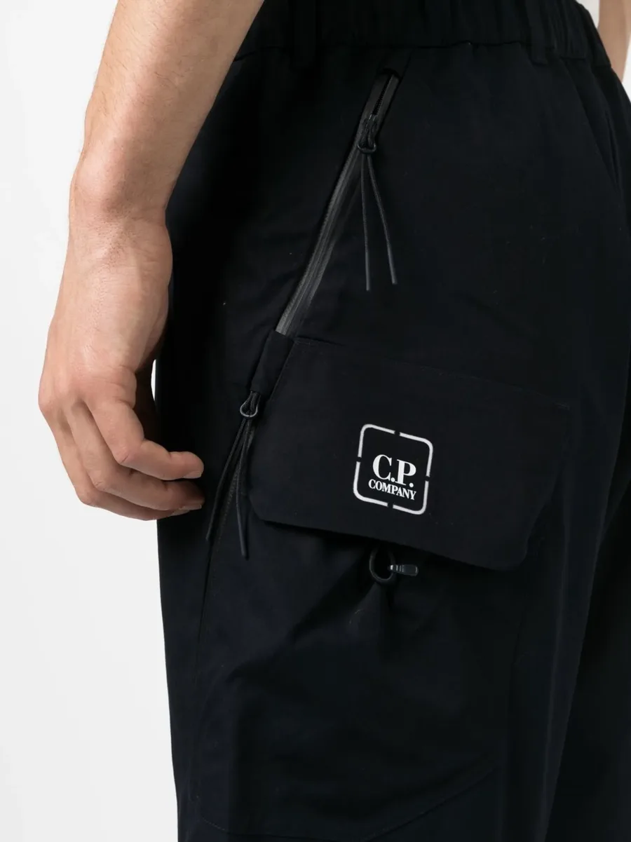 logo-print belted-waist shorts 10