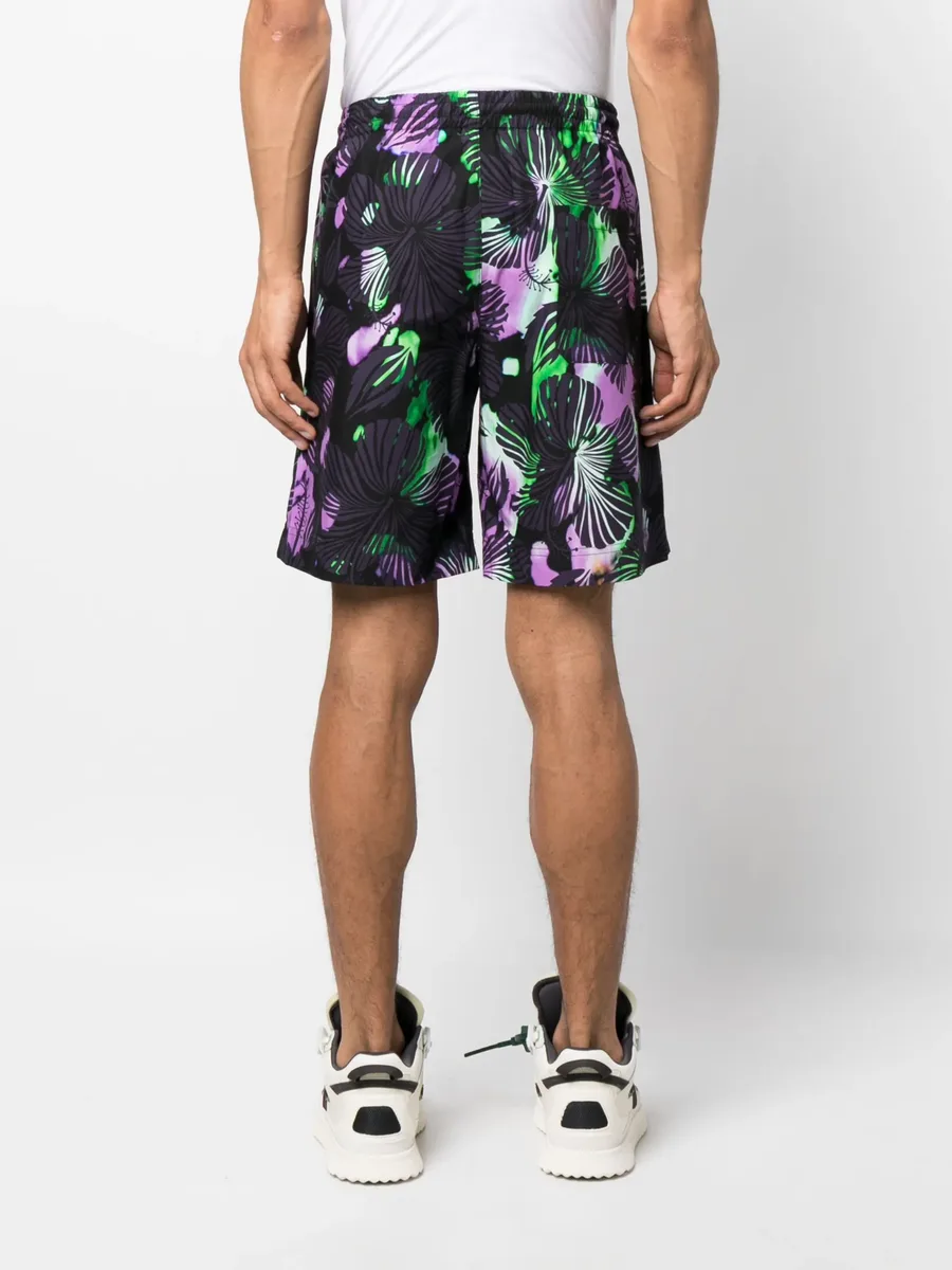 abstract-print cotton bermuda shorts 7