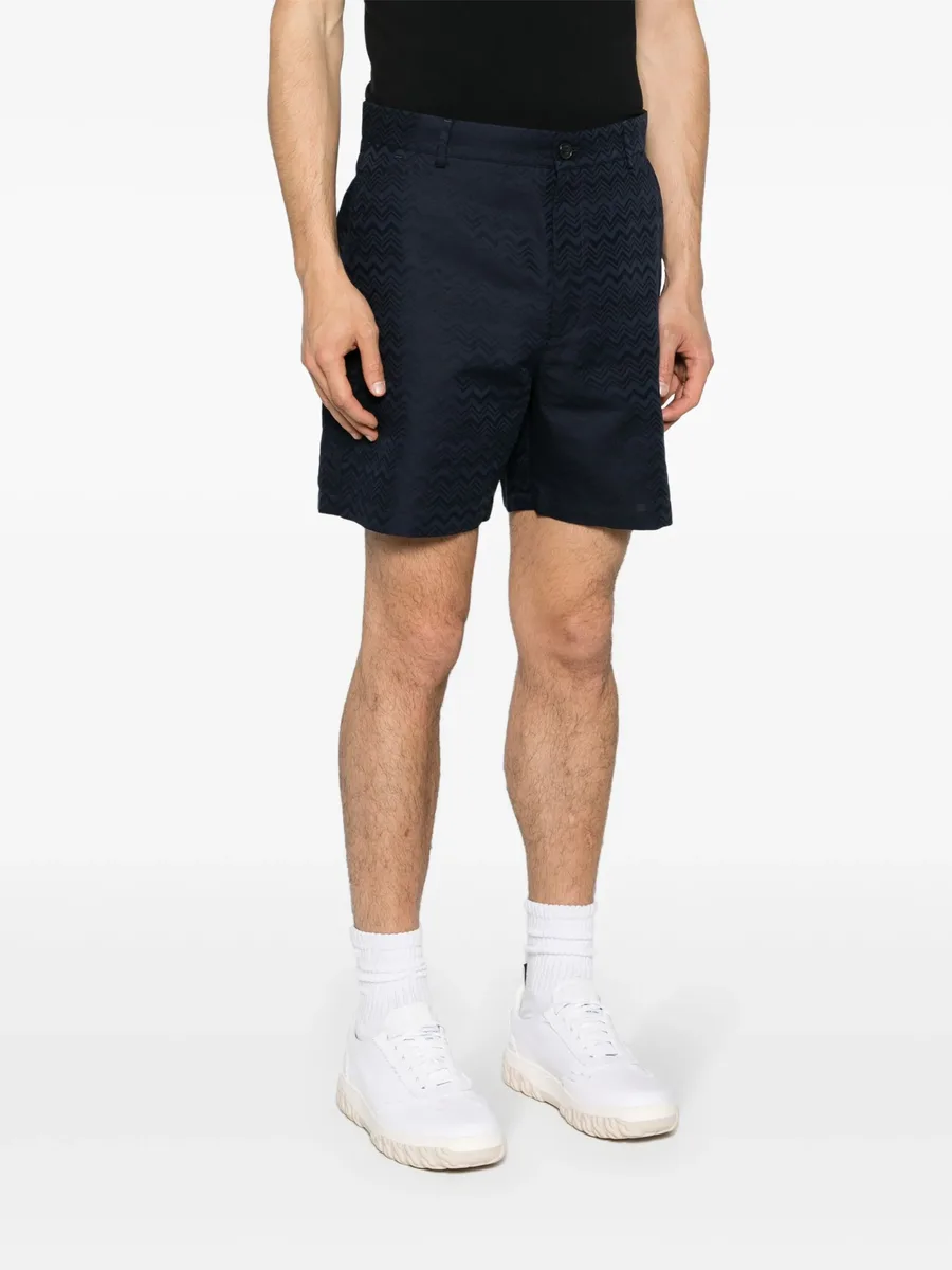 chevron-jacquard chino shorts 5